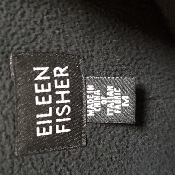 Eileen Fisher black satin coat Sz M - Picture 10 of 10